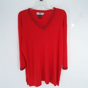 KIKIT red knight beaded sweater